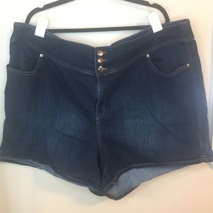 Lane Bryant high rise denim shorts